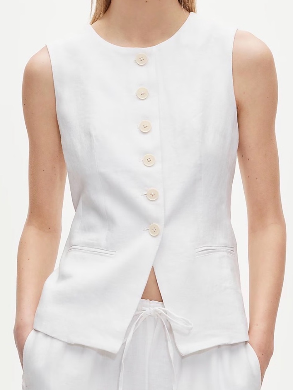 J.Crew Cutaway vest top in linen Size 14 Item CI544
